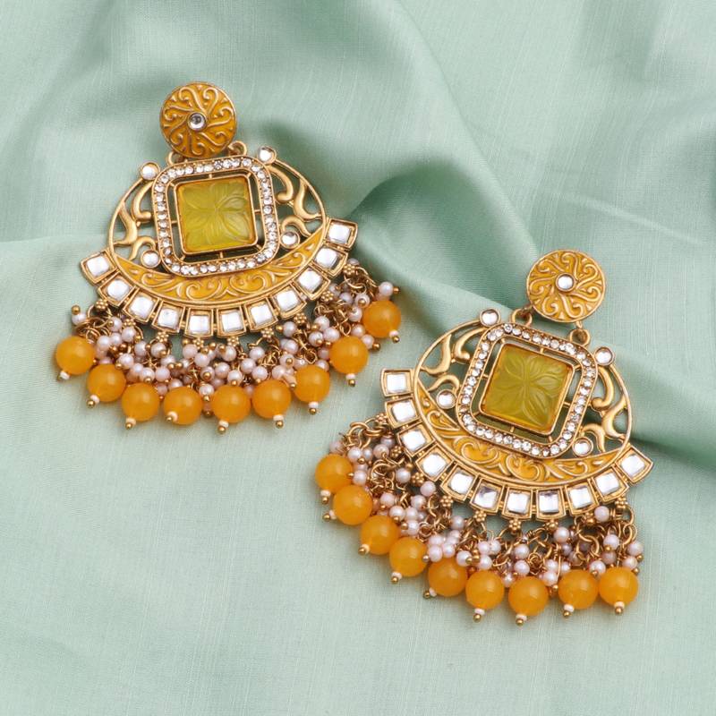 Kundan type zumka earring for girls