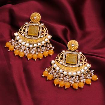 Kundan type zumka earring for girls 2