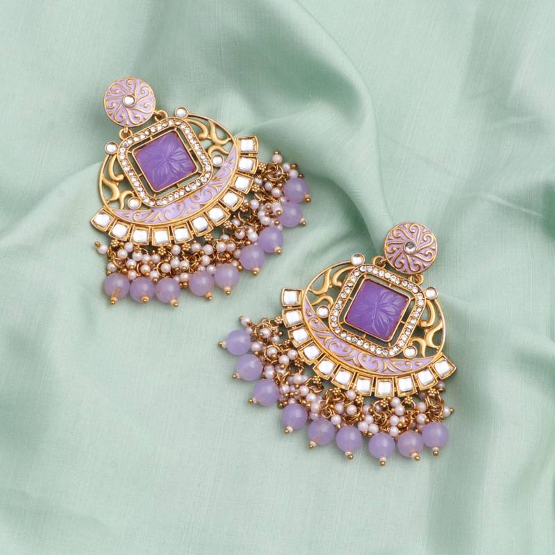 Kundan type zumka earring for girls