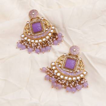 Kundan type zumka earring for girls 4