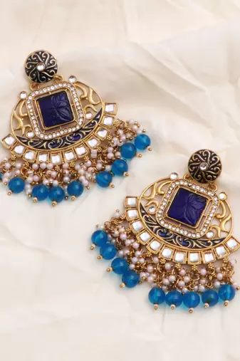 Kundan type zumka earring for girls