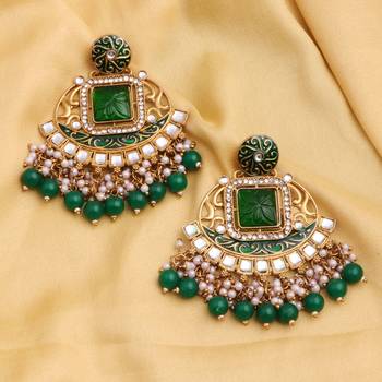 Kundan type zumka earring for girls 3