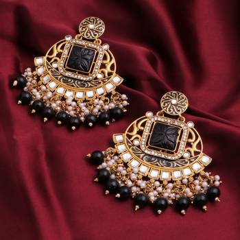Kundan type zumka earring for girls 2