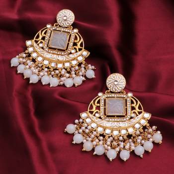 Kundan type zumka earring for girls 2