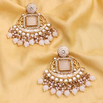 Kundan type zumka earring for girls 3