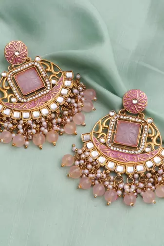 Kundan type zumka earring for girls