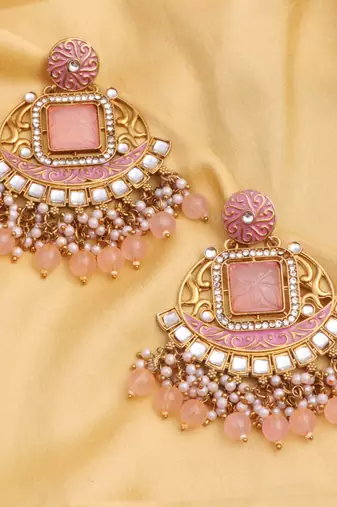 Kundan type zumka earring for girls