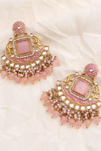 Kundan type zumka earring for girls