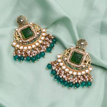 Kundan type zumka earring for girls 1