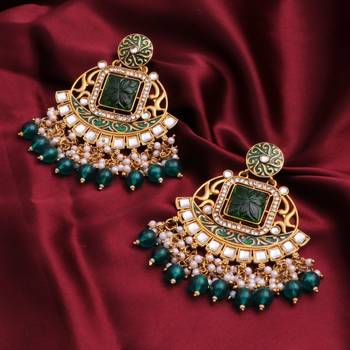 Kundan type zumka earring for girls 2