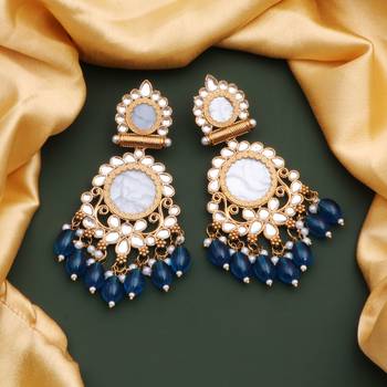 Kundan type zumka earring for girls 1
