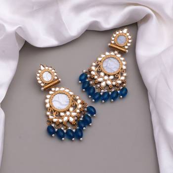 Kundan type zumka earring for girls 5