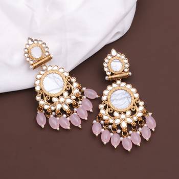 Kundan type zumka earring for girls 2