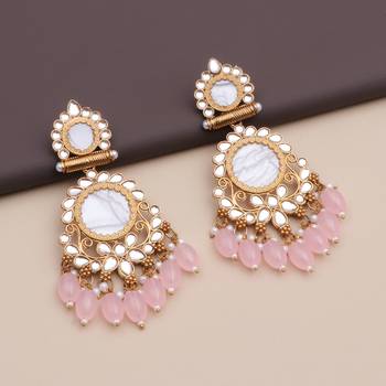 Kundan type zumka earring for girls 3