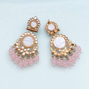 Kundan type zumka earring for girls 4