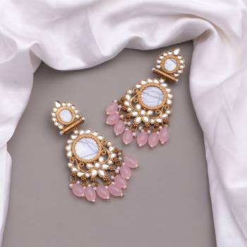 Kundan type zumka earring for girls 5