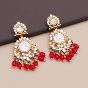 Kundan type zumka earring for girls 1