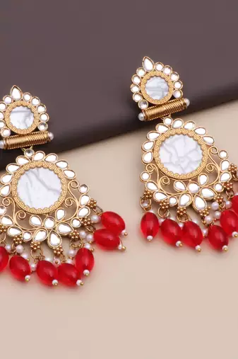 Kundan type zumka earring for girls