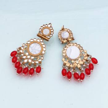 Kundan type zumka earring for girls 2