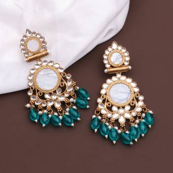 Kundan type zumka earring for girls 5