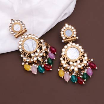 Kundan type zumka earring for girls 2