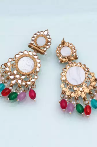 Kundan type zumka earring for girls