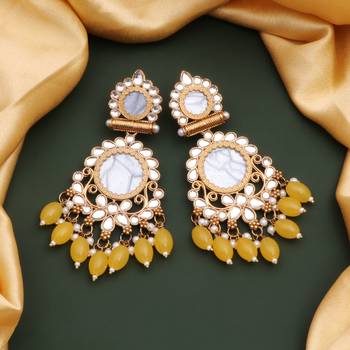 Kundan type zumka earring for girls 4