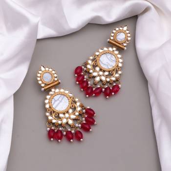 Kundan type zumka earring for girls 5