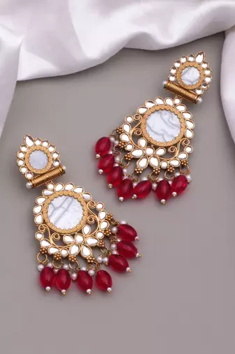 Kundan type zumka earring for girls