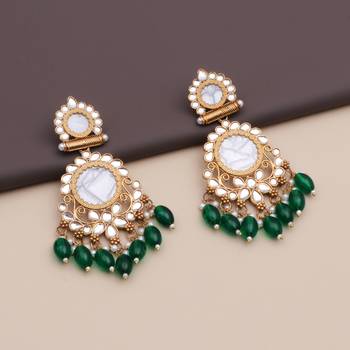 Kundan type zumka earring for girls 3