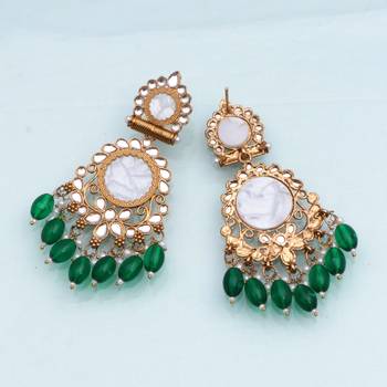 Kundan type zumka earring for girls 4