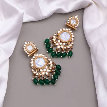 Kundan type zumka earring for girls 5