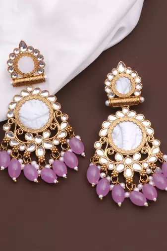Kundan type zumka earring for girls