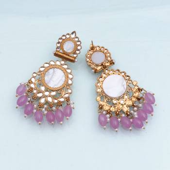 Kundan type zumka earring for girls 4
