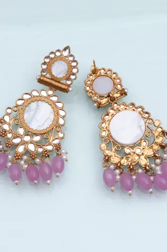 Kundan type zumka earring for girls