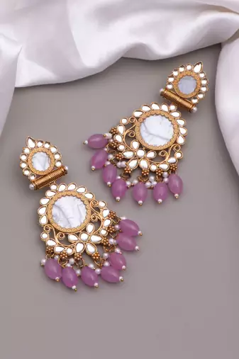 Kundan type zumka earring for girls