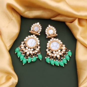 Kundan type zumka earring for girls 1