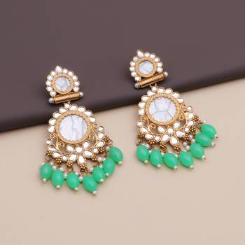 Kundan type zumka earring for girls 3
