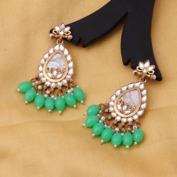 Kundan type zumka earring for girls 3