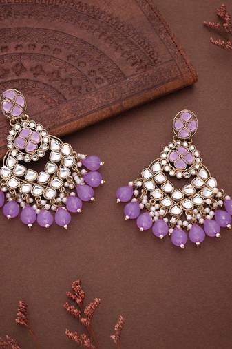 Kundan type zumka earring for girls