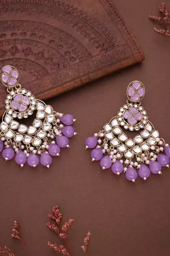 Kundan type zumka earring for girls