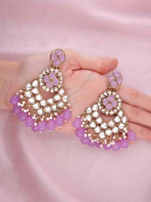 Kundan type zumka earring for girls 2