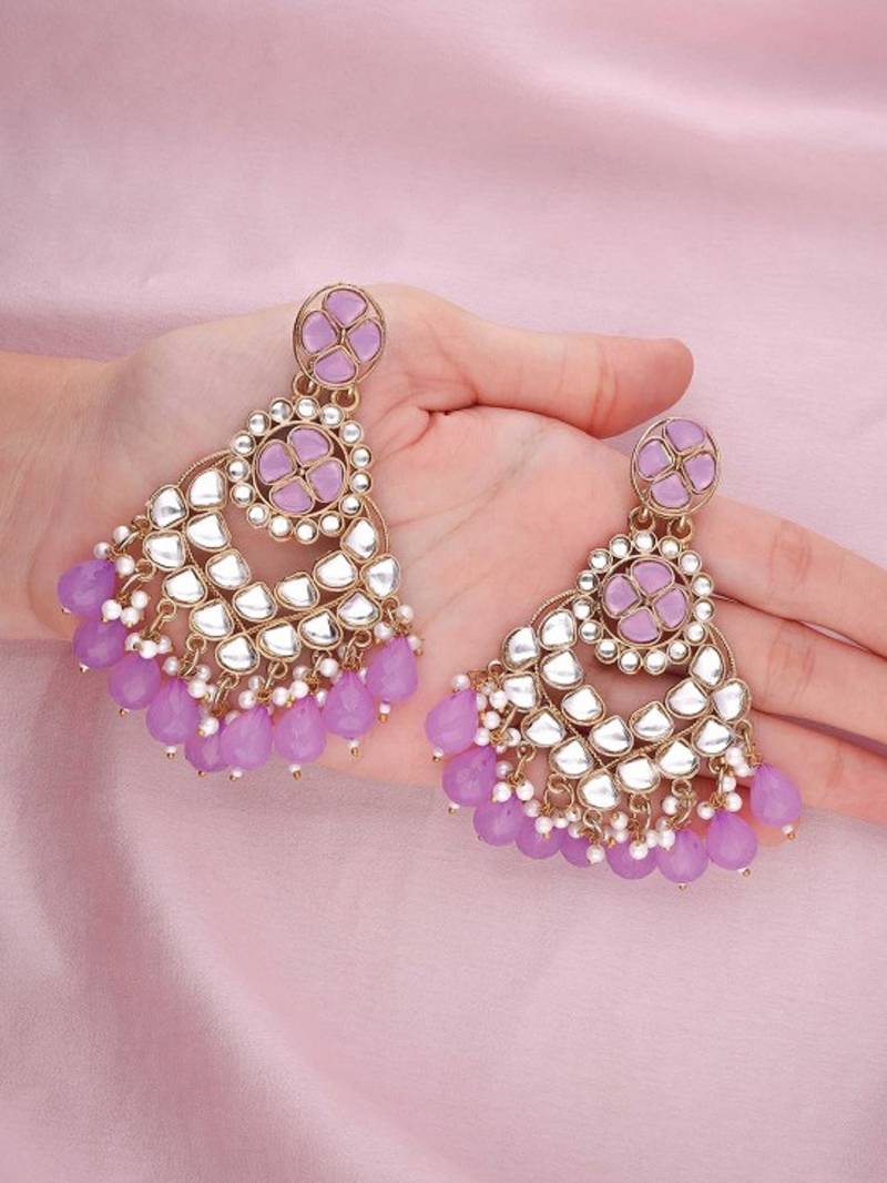 Kundan type zumka earring for girls
