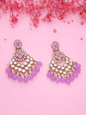 Kundan type zumka earring for girls 4