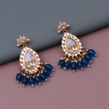 Kundan type zumka earring for girls 4