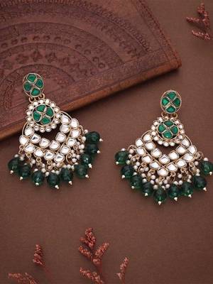 Kundan type zumka earring for girls 1