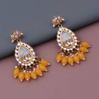 Kundan type zumka earring for girls 2