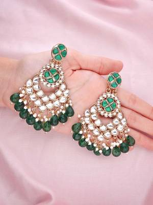 Kundan type zumka earring for girls 2