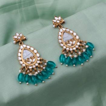 Kundan type zumka earring for girls 2