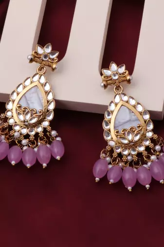 Kundan type zumka earring for girls